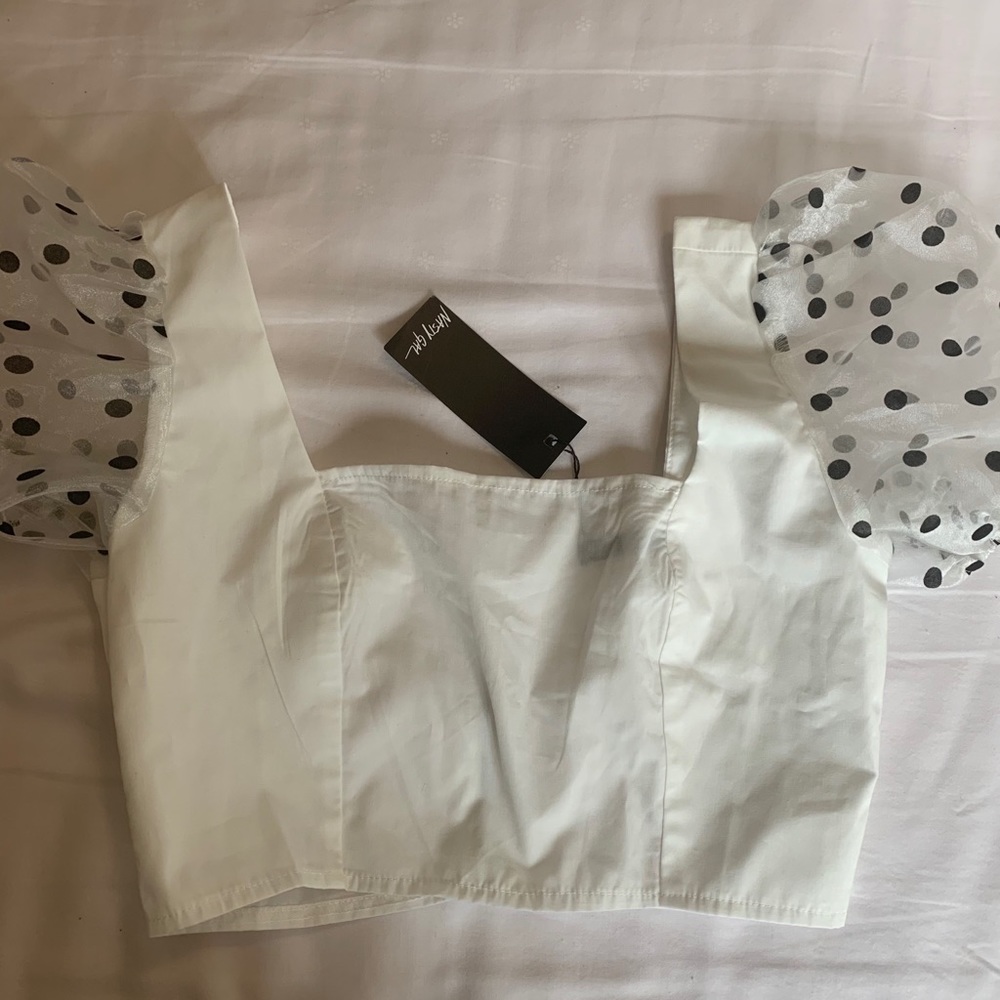 Nasty gal crop polka dot top